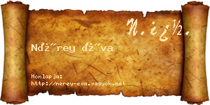 Nérey Éva névjegykártya